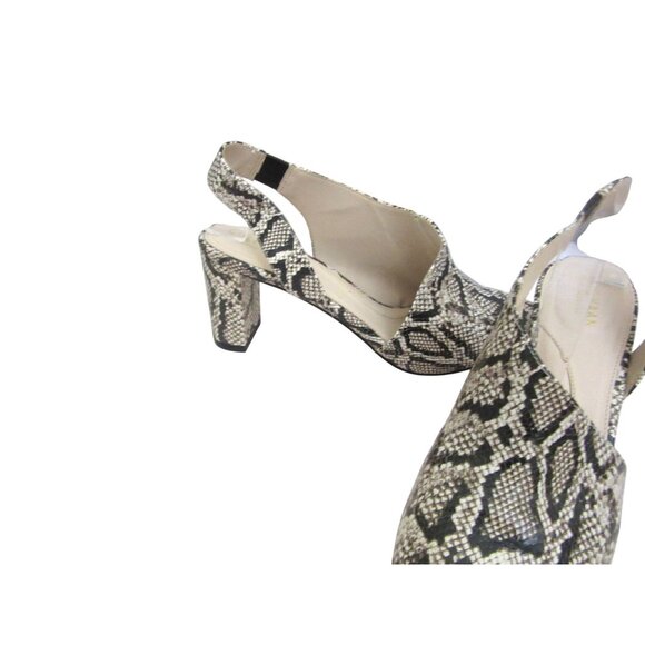 Cole Haan Vania Snake Print Leather Slingback Pumps Size 7.5M - Picture 2 of 6
